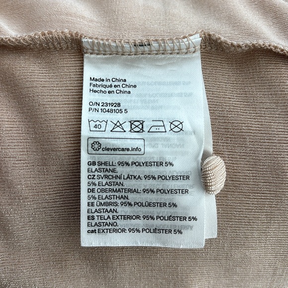 Divided Button Down Cream Top - Picture 7 of 7